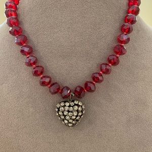 Rhinestone Heart Necklace